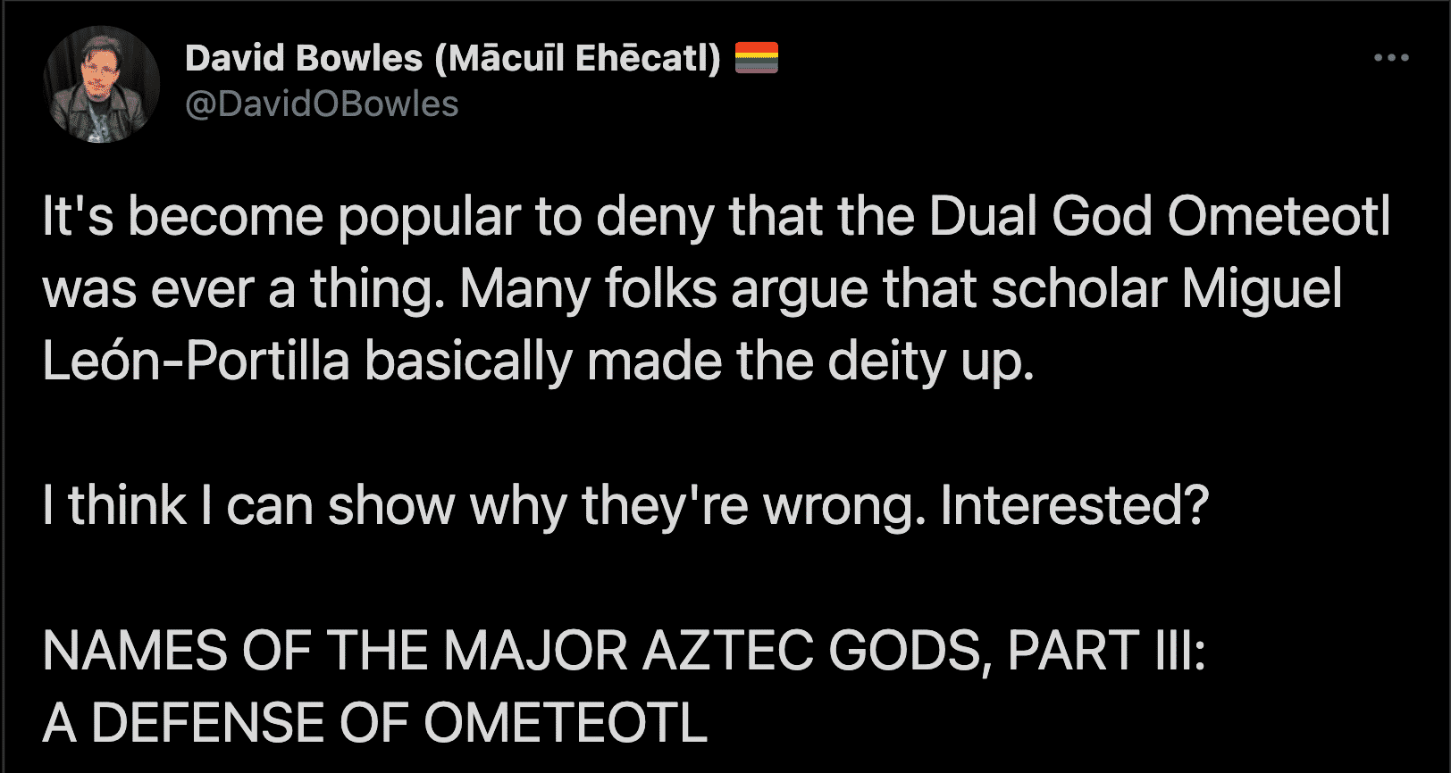 Ometeotl by David Bowles